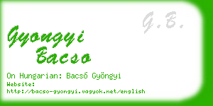 gyongyi bacso business card