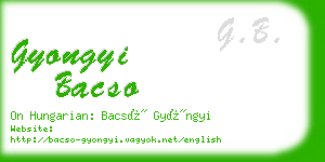 gyongyi bacso business card